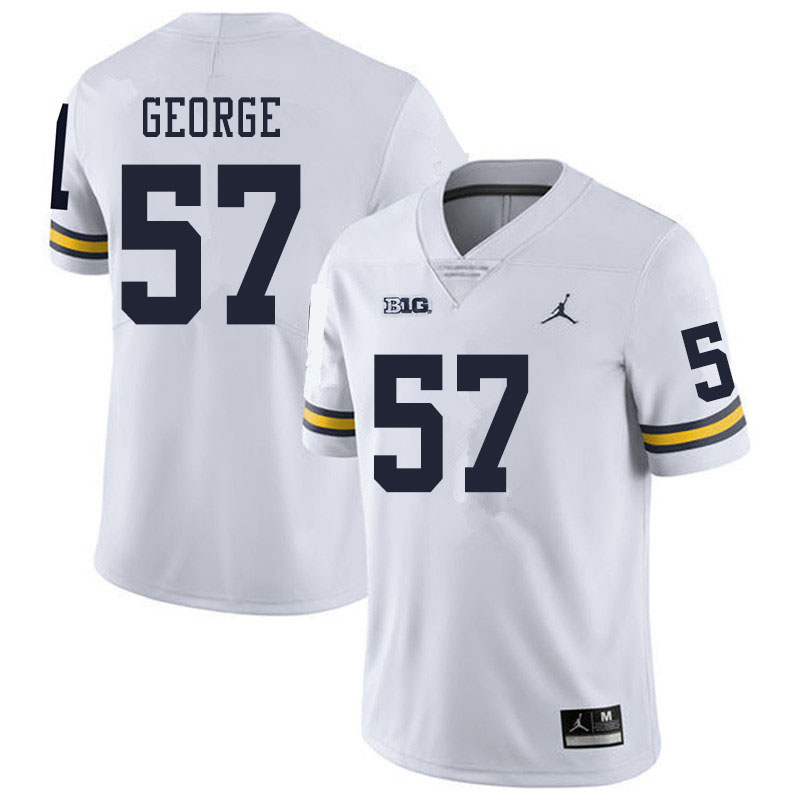 Men #57 Joey George Michigan Wolverines College Football Jerseys Sale-White